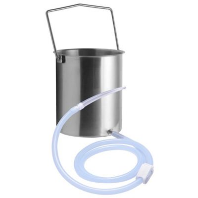 Cleanstream Premium Enema Bucket Kit With Silicone Hose Silver