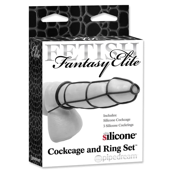 Fetish Fantasy Elite Cockcage And Ring Set Black — image 15 of 16