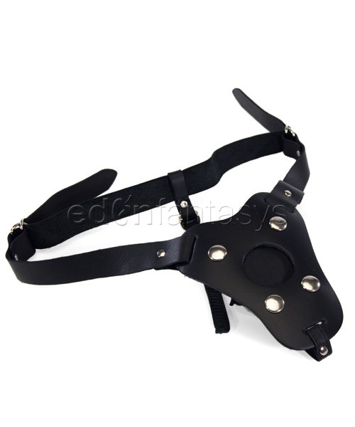 Fleece lined dildo harness