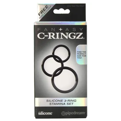 Fantasy C Ringz Silicone Ring Stamina Set Black