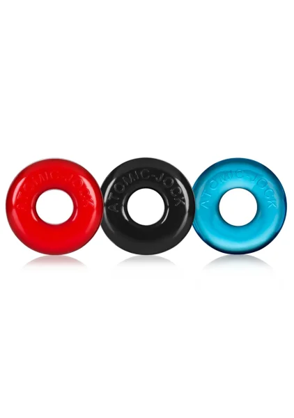 Ringer Cockring 3 Pack - Small - Multicolor