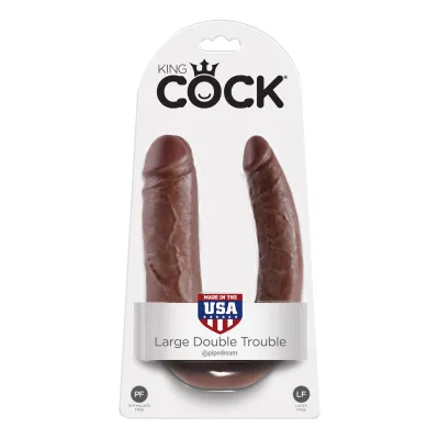 King Cock Double Trouble Large Brown
