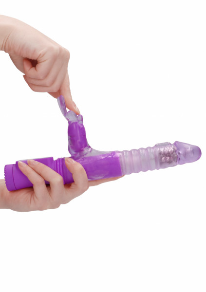 Thrusting Rabbit Vibrator - Purple - Clit Vibrator
