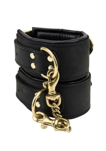 Bound Noir Nubuck Leather Slim Wrist Cuffs — image 7 of 11