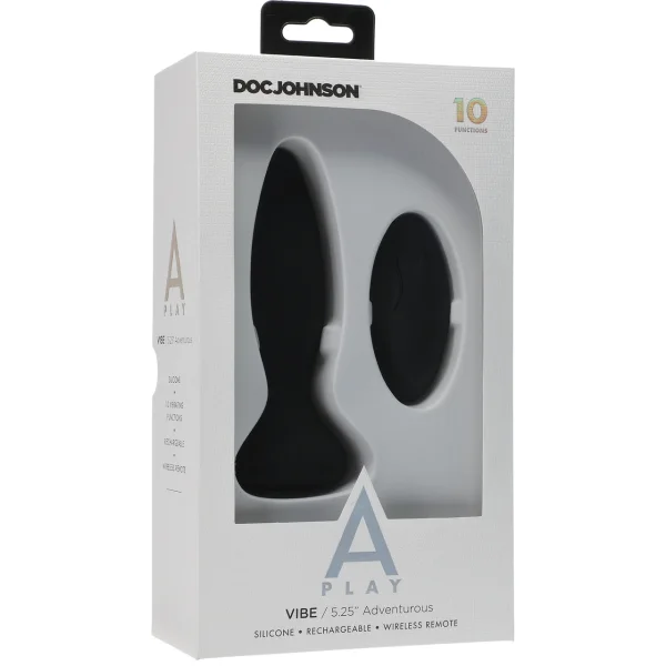Doc Johnson A-Play Vibe Butt Plug with Remote, 3 Sizes