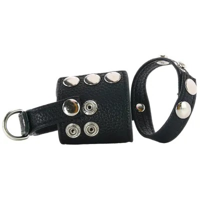 Cock Ring with 2 Ball Stretcher Weight Ring