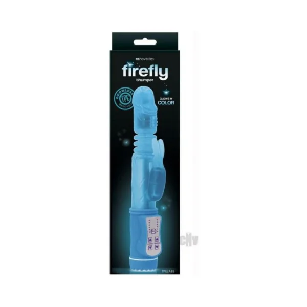 Firefly Thumper Thrusting Rabbit Vibrator - Blue — image 4 of 4