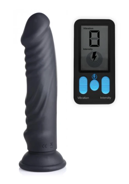 E-stim Pro 5x Vibrating Dildo With Remote Control