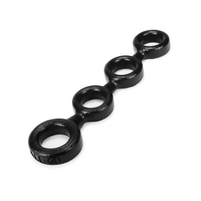4 ball Cockring W 3 Ballstretcher O S Black