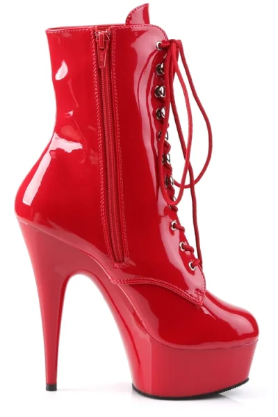 Delight 6” Heel Patent Platform Ankle Boot By Pleaser
