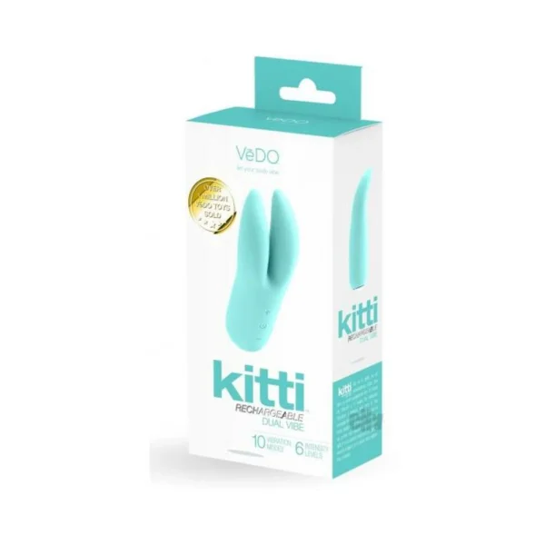 Vedo Kitti Rechargeable Dual Vibe Tease Me Turquoise — image 4 of 4