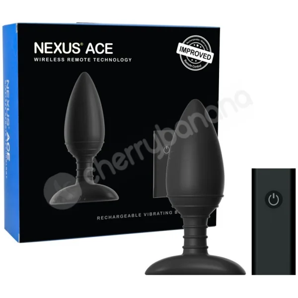 Nexus Ace Large Black Remote Control Vibrating Butt Plug