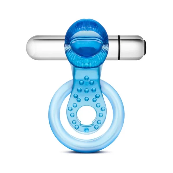 Stay Hard 10 Function Vibrating Tongue Ring Blue — image 11 of 14