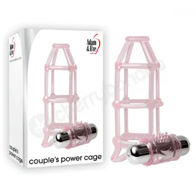 Adam Eve Pink Couple s Power Cage Penis Sleeve