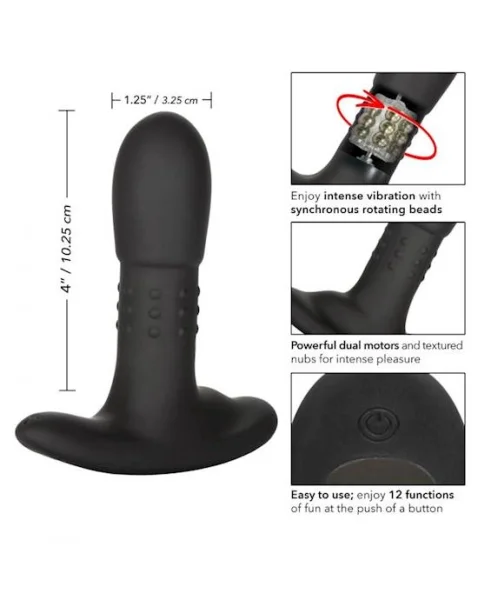 Eclipse Beaded Silicone Anal Probe -  4 Inch