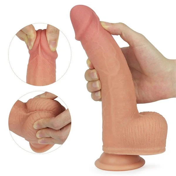 Nature Cock 8.5-Inch Dual Layered Silicone Rotating Anthony Dildo