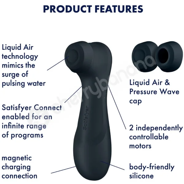 Satisfyer Pro 2 Generation 3 Black Liquid Vibration & Air Pulse With Connect App