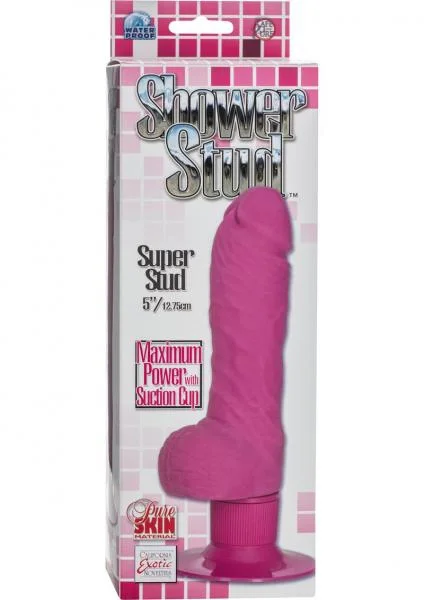 Shower Stud Super Stud Vibrating Dildo Pink — image 6 of 8