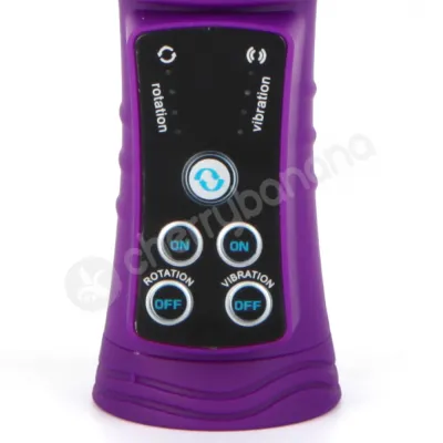 Cherry Banana Anal Delight 16 Function Purple Rotating Vibrator