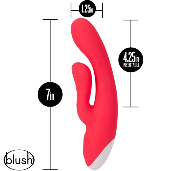 Hop Trix Silicone Dual Stimulation Vibrator By Blush - Cerise