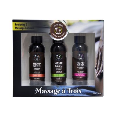 Earthly Body Gift Set Massage A Trois Includes 2oz Isle Of You Massage Lotion 2oz Skinny Dip Massa