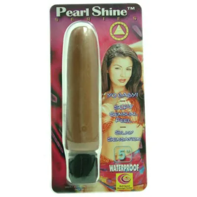 PEARL SHINE SMOOTH 5 INCH VIBRATOR BROWN WATERPROOF