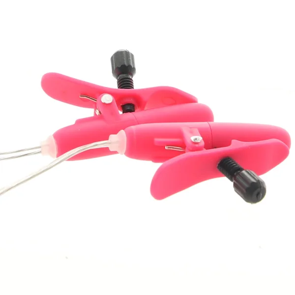 Vibrating Heated Nipple Teasers - Pink