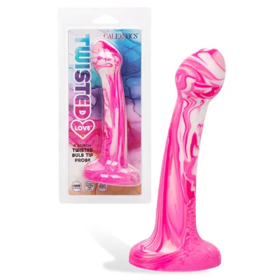 California Exotic Twisted Bulb Tip Probe 6 Marbled Silicone Dildo