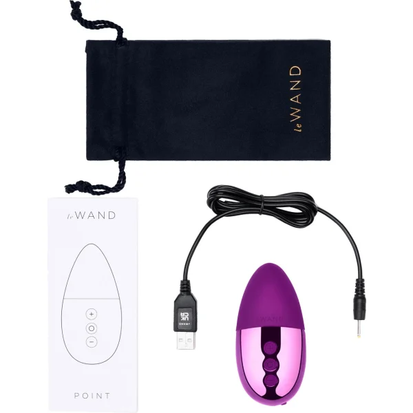 Le Wand Chrome Point Vibrator - Dark Cherry