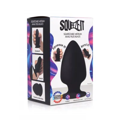 Squeezable Silicone Anal Plug Medium