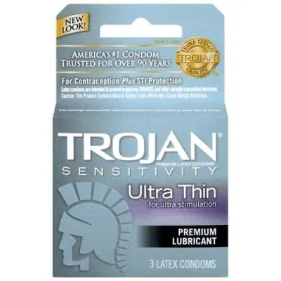 Trojan Sensitivity Ultra Thin Lubricated Condoms 3 Pack