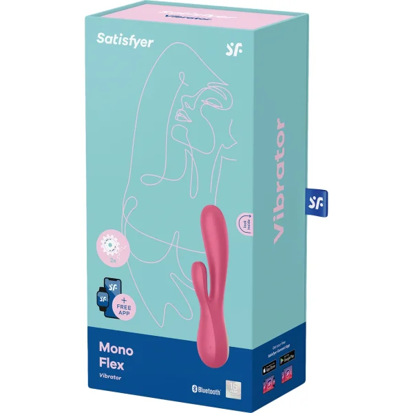 Satisfyer App Enabled Mono Flex Rabbit Vibrator Red