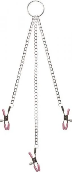 Chain Me Up Kink Clamps Nipples, Clitoral Pink