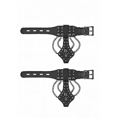 Ouch Skulls And Bones Handcuffs With Skulls Chains