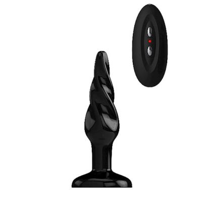Bottom Line Buttplug Rubber Black Vibrating 5 In Model 5 Black