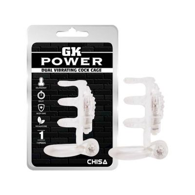 Dual Vibrating Cock Cage Clear