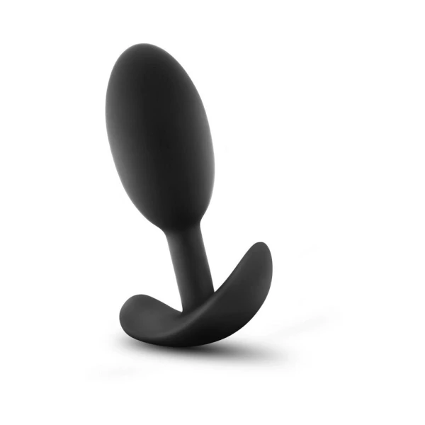 Anal Adventures Platinum - Silicone Vibra Slim Plug - Medium - Black