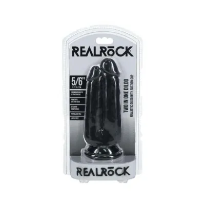 Couples Dildos Realrock Two In One 5 In 6 In Dildo Black
