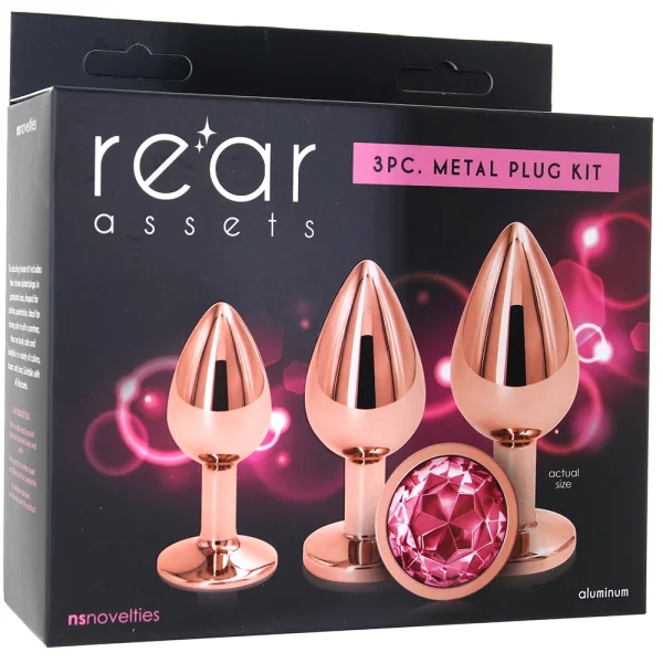 Rear Assets Round Gem Metal Plug Kit