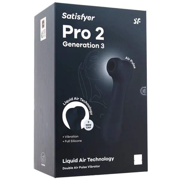 Satisfyer Pro 2 Generation 3 Pressure Wave Rechargeable Waterproof Stimulator - Dark Grey