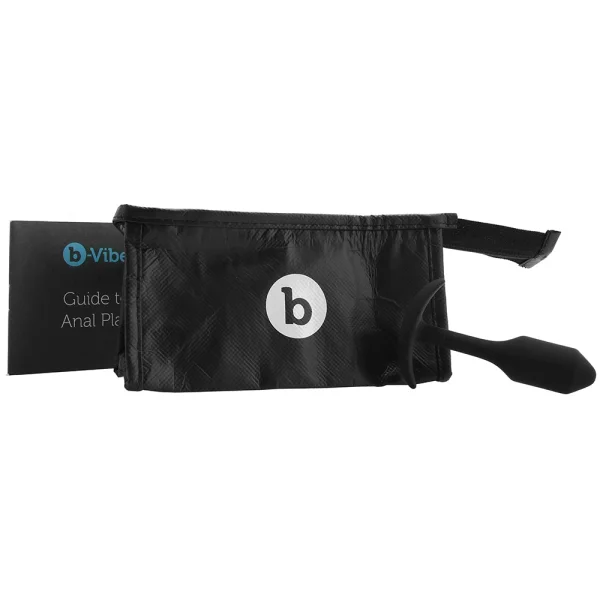 b-Vibe Snug Plug 1 Small Silicone Weighted Butt Plug - Black