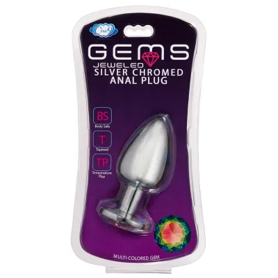 Cloud 9 Novelties Gems Silver Chromed Anal Plug Small