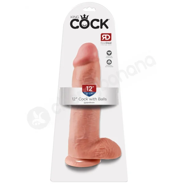 King Cock Flesh 12'' Cock With Balls