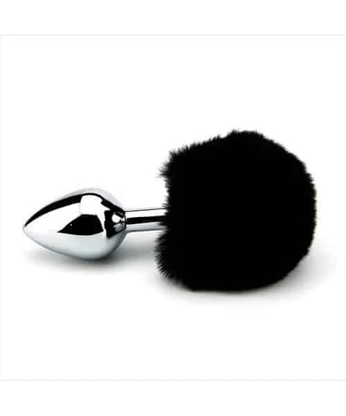 Furry Fantasy Black Bunny Tail Butt Plug