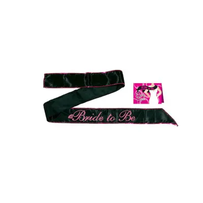 Bride To Be Black Sash Black