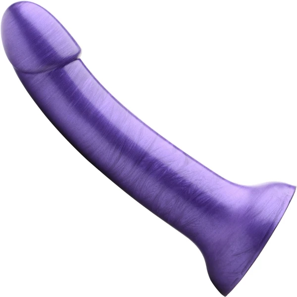 Simply Sweet 7" Silicone G-Spot Dildo With Suction Cup - Metallic Pink