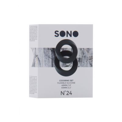 No 24 Cockring Set Grey Vibrating Cock Ring