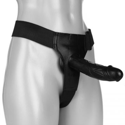 Stiff Competition Black Unisex Hollow Strap On 6 Inch
