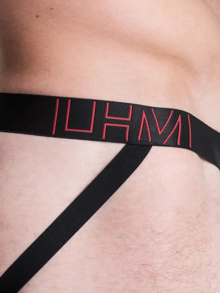 LHM Black Shiny Microfibre Jockstrap