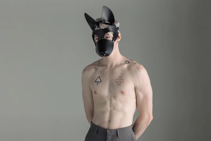 Basel Leather Puppy Play Fetish Mask by Liberator Leather